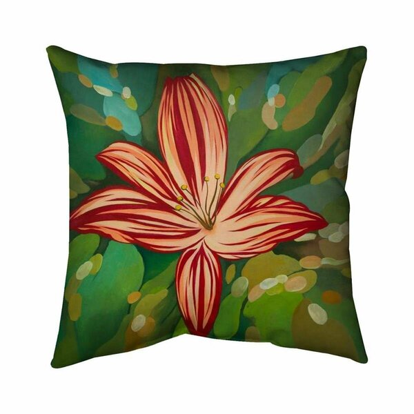 Fondo 20 x 20 in. Blaze Tiger Lilies-Double Sided Print Indoor Pillow FO2794023